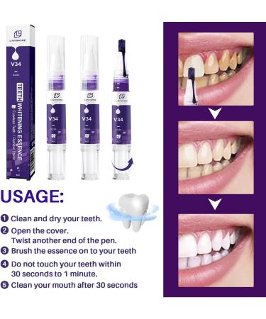 V34 Tooth Creams - Purple Tooth Whitening Gel & Pin | Effective Stain Removal for Bright White Teeth - Buy Online on GoSupps.com