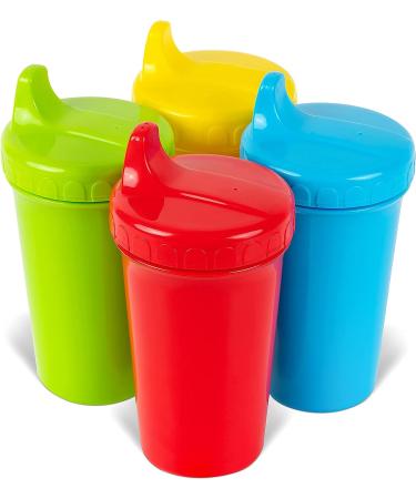 PLASKIDY Toddler Sippy Cups - Set of 4, 10oz Spill-Proof Cups for Kids - BPA-Free, Dishwasher Safe, Brightly Colored Children's Sippy Cups - Buy Online on GoSupps.com
