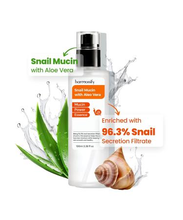 Buy Snail Mucin Serum with Aloe Vera - 96.3% Snail Secretion Filtrate - Hydrating Korean Skin Care - 3.38 fl. oz - Buy Online on GoSupps.com