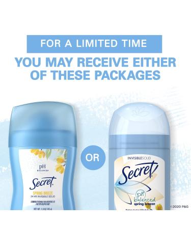 Secret Original Breeze Deodorant 2.6 oz - Long-Lasting Protection, Spring Breeze Scent - Pack of 1 - Buy Online on GoSupps.com