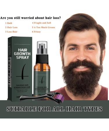 Derma Roller Hair Growth Hair Growth Spray Beard Roller for Growth 540 0.5MM Titanium Needles Beard Roller For Growth For Men Stimulate Beard & Hair Growth/Microneedle Roller(Roller Set) - Buy Online on GoSupps.com