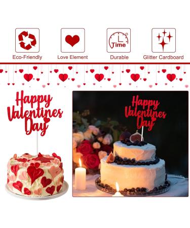Valentine s Day Cake Toppers 10pcs Red Cupcake Topper Heart Cupcake Pick Food Sticks Happy Valentine s Day Theme Party Cake Decorations Supplies - Buy Online on GoSupps.com