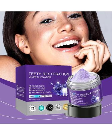 Shantou Youjia Purple tooth powder natural whitening agent tooth discoloration removal strengthening teeth and gums mineral powder for daily use purple tooth powder 2 pieces - Buy Online on GoSupps.com