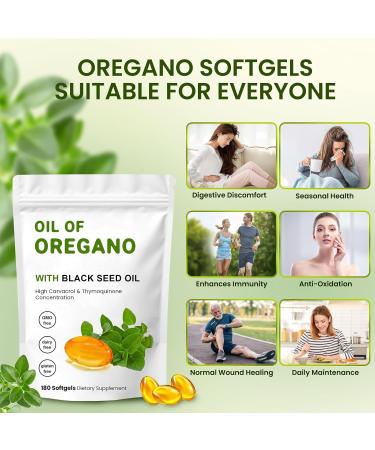 2-in-1 Oil of Oregano Softgels Organic Oregano Oil Supplement Capsules Non-GMO Oregano Oil and 200 mg Black Seed Oil 180 Count (Softgels) Blue - Buy Online on GoSupps.com