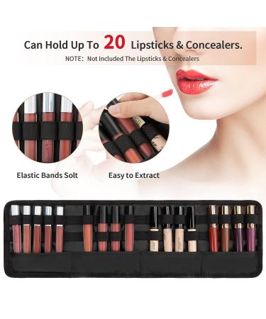 CUBETASTIC Lipstick Organizer - 20 Slot Portable Travel Holder for Liquid Lipstick - Black 1pcs - Buy Online on GoSupps.com