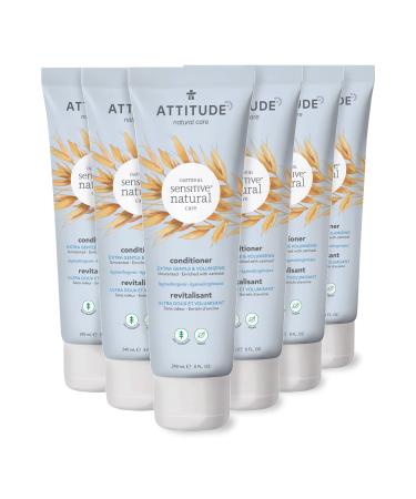 ATTITUDE Hair Conditioner for Sensitive Skin  Extra Gentle & Volumizing  Hypoallergenic Plant- and Mineral-Based Ingredients  Soothing Oatmeal  Vegan and Cruelty-free  Unscented 8 fl oz Pack of 1 Avocado Oil 1.35 Fl Oz (...