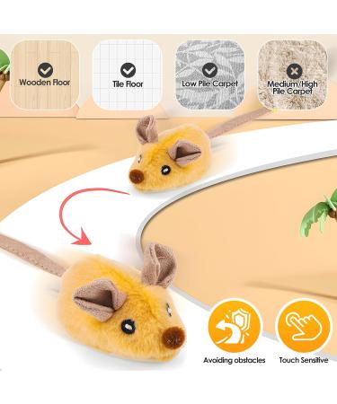 Cat Toys Interactive for Indoor Cats Electric Automatic Moving Mouse Cat Toy Self Play with Squeaky Sound Dynamic Magic Tail Rechargeable LED Mice Cat Toys for Bored Indoor Adult Cats Kitten - Buy Online on GoSupps.com