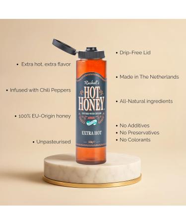 Rachel's Honey BV RACHELS HOT HONEY EXTRA HOT ChiliInfused Honey 100 Natural EUOrigin Honey Made in The Netherlands 350g - Buy Online on GoSupps.com