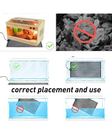 KABASI Reptile Heating Pad with Temperature Adjustment Waterproof Reptile Heat Mat Under Tank Pad for Reptiles Tortoise Snakes Lizard Gecko Hermit Crab Turtle Amphibians (20W 16.5x11 IN) - Buy Online on GoSupps.com
