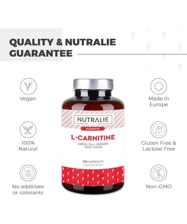 L-Carnitine High Strength Supplement | Vegan Capsules with Green Tea & Black Pepper | 120 Capsules by Nutralie - Buy Online on GoSupps.com