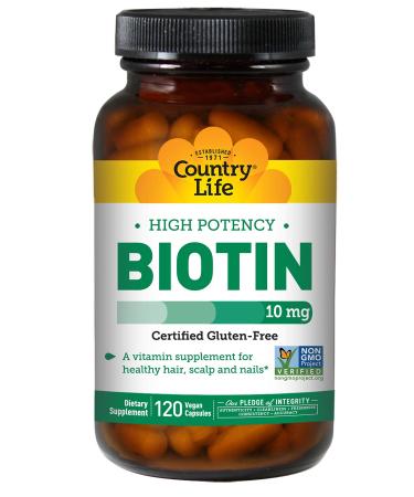 Country Life High Potency Biotin 10 mg 120 Vegan Capsules