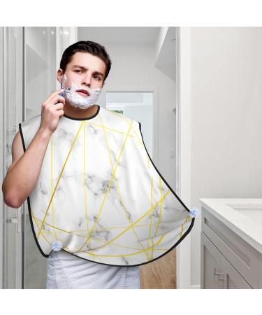 Marble Geometric Line Beard Bib | Non-Stick Grooming Cloth for Shaving & Trimming | Ideal Gifts for Men - Buy Online on GoSupps.com