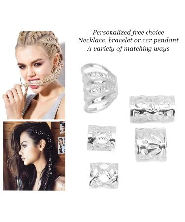 300 Pieces Silver Beard Beads - DIY Retro Lightweight Viking Hair Accessories for Men & Women - Buy Online on GoSupps.com