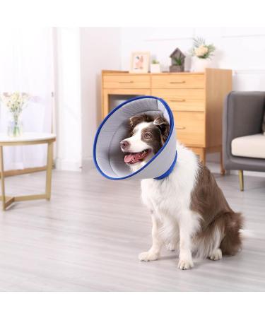 Boomaker Extra Soft Dog Cone Alternative After Surgery Breathable Dog Cones for Large Medium Small Dogs Lightweight Dog Recovery Collar for Pet Adjustable E-Collars for Dog Elizabethan Collar (XL) XL Grey - Buy Online on GoSupps.com