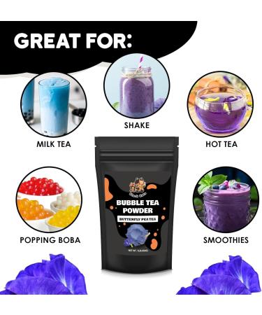 Bubble Tea Powder Kit | Butterfly Pea Tea Flavor | 1LB (454g) | 18 Servings | Instant Boba Drink Mix for Smoothies and Tapioca Pearl Milk Tea - Buy Online on GoSupps.com