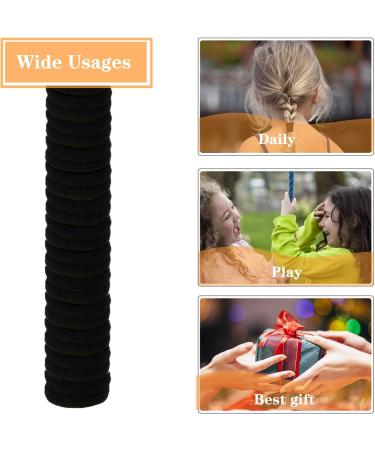 100pcs Black Hair Bobbles for Girls - Soft Elastic Hair Ties for Baby Toddler - Ponytail Holders Kids Hair Accessories - Buy Online on GoSupps.com