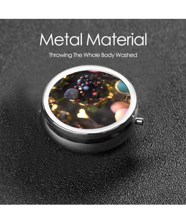 Jungle of Lover Round Pill Box | 3 Compartment Portable Travel Organizer | Black Medication Case - Buy Online on GoSupps.com