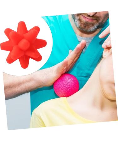 Frcolor 3-Stars Fitness Ball Set | Muscle Massage Gear - Portable Foot Massager & Massage Roller (3PCS Red 8x8cm) - Buy Online on GoSupps.com