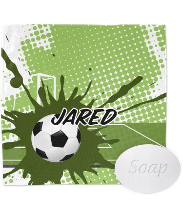 YouCustomizeIt Personalized Soccer Washcloth