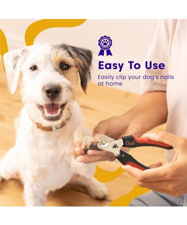 Dudi Pet Claw Scissors for Dogs Cats & Small Animals - Safety Nail Scissors Set with Grinder - Large Black/Red - Buy Online on GoSupps.com