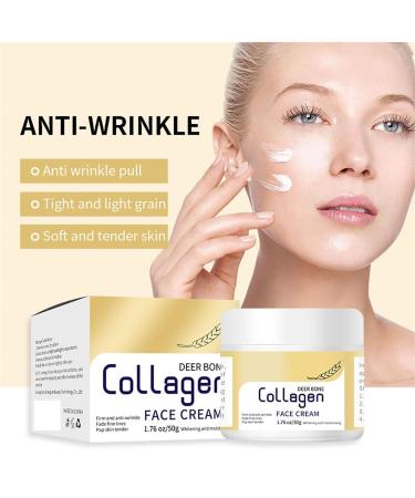 Deer Bone Collagen Cream Wrinkle Removal Face Cream Deer Bone Collagen Face Cream Collages Moisturizing Firming Face Cream Nourish Skin Lifting and Tightening (1 PCs) - Buy Online on GoSupps.com