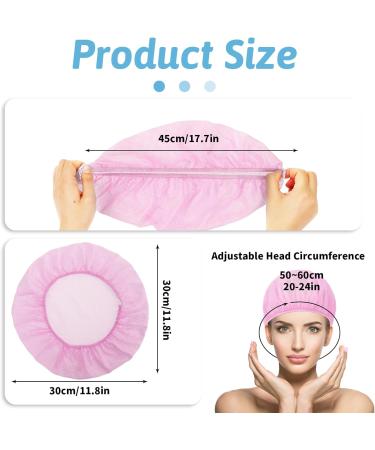 Jeffdad 4-Piece Sleeping Hair Network: Adjustable Mesh Bonnet & Night Hat for Women - Soft Elastic Chef Caps in Pink & White - Buy Online on GoSupps.com
