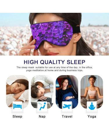 Haskirky Light Blocking Eye Mask for Adults - Adjustable & Comfortable for Travel, Yoga, Meditation - Spring Lilac Purple - Buy Online on GoSupps.com
