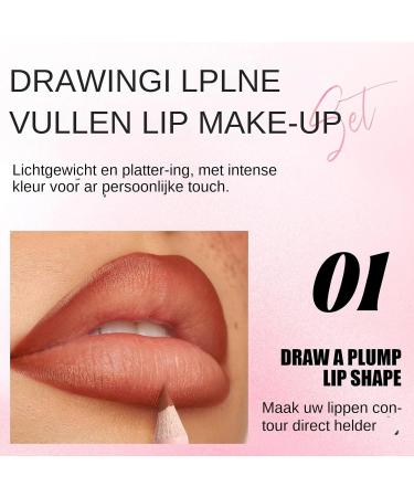 Lip Gloss Set 6 Pieces Matte Lip Balm & Lip Pencil In Water Resistant Easy Application Formula Moisturizing nongreasy and perfect for everyday wear parties and special occasions - Buy Online on GoSupps.com