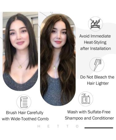 Buy Hetto Real Hair Extensions - Dark Brown #4 Sew-In 45cm 100g | Premium Quality Remy Hair Treat Extensions - Buy Online on GoSupps.com