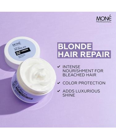 MON Professional Hair care routine for daily use shampoo conditioner and mask for blonde bleached gray and light hair colourfast not purple moisturizing and lightening - Buy Online on GoSupps.com