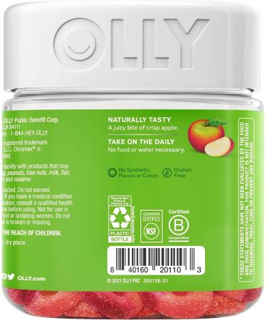 OLLY Apple Cider Vinegar Metabolism Gummy Rings with Vitamin B12 & Chromium - 30 Count - Buy Online on GoSupps.com