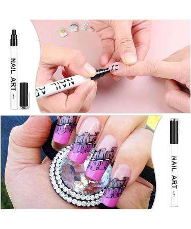 Hudhow's Nail Polish Pencil - 5 Colors Nail Art Pen for DIY Graffiti Abstract Lines & Floral Patterns | Nail Design Tool & Manicure Accessories - Buy Online on GoSupps.com