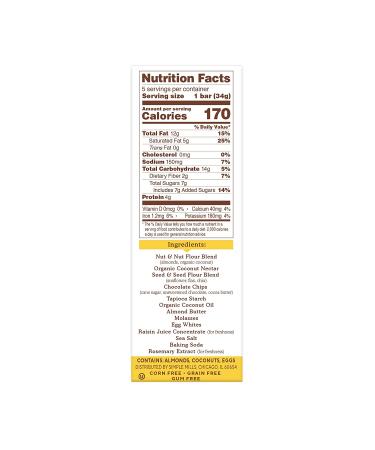 Gluten-Free Dark Chocolate Almond Flour Snack Bars | Plant-Based & Nutrient Dense - Buy Online on GoSupps.com