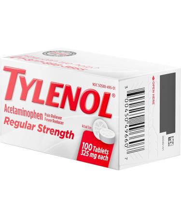 Tylenol Regular Strength Tablets - Acetaminophen Pain Relief 100 ct - Buy Online on GoSupps.com