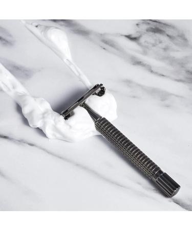 TTO Double Edge Safety Razor Set | Long Handle Stand & 10 Blades | Ideal Manual Wet Shaving Gift - Buy Online on GoSupps.com