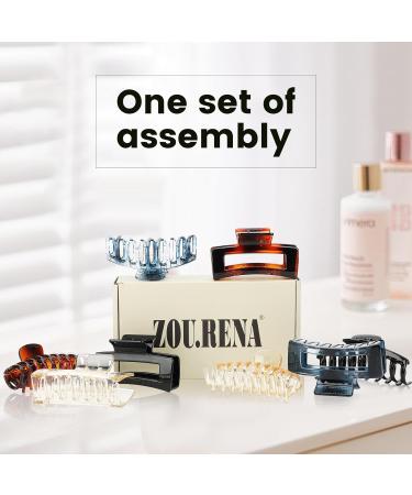 Zou.Rena Big Claw Clips for Thick Hair - 4.3 Inch Slipproof Glossy Hair Clips for Women & Girls - Strong & Shiny Long Hair Accessories - Buy Online on GoSupps.com