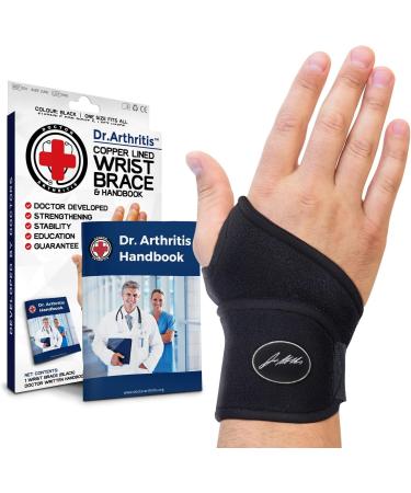 Dr. Arthritis Copper Wrist Brace Bundle with Pink Sleep Eye Mask - Buy Online on GoSupps.com