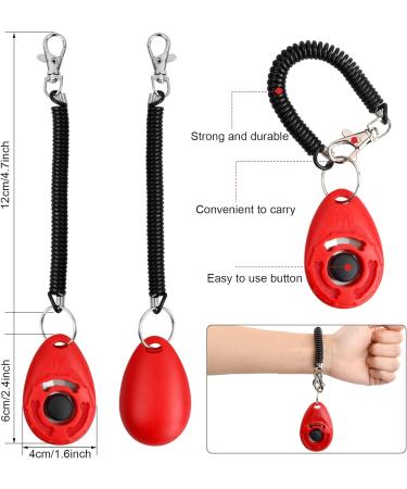 16 Pieces Dog Training Clicker Set - Professional Pet Training Clickers with Hand Loop & Large Button for Dogs & Horses - International Shipping Available - Buy Online on GoSupps.com