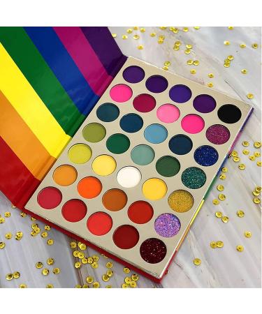 Makeup Palettes 35 Colors Eye Shadow Palette - Matte and Shimmers Makeup Palette Blendable Waterproof Eye Shadow No Flaking Little Fall - Buy Online on GoSupps.com