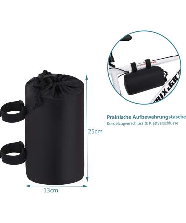 Dokon Waterproof Bicycle Cover - High-Quality 420D Oxford Tarpaulin for 1-2 Bikes | Protective Garage Cover with Storage Bag - 200x70x110cm - Black - Buy Online on GoSupps.com