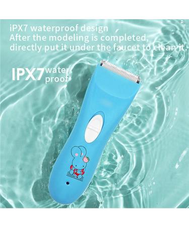 Cordless USB Rechargeable Children's Hair Clippers and Trimmers - Ceramic Blades, Ultra-Quiet, Electric Haircutting Set for Kids and Adults (Blue) - Buy Online on GoSupps.com