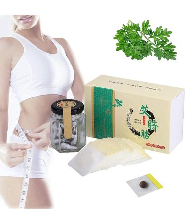 Mugwort Belly Button Patch, Natural Plant Use for Women and Men(60PCS) White