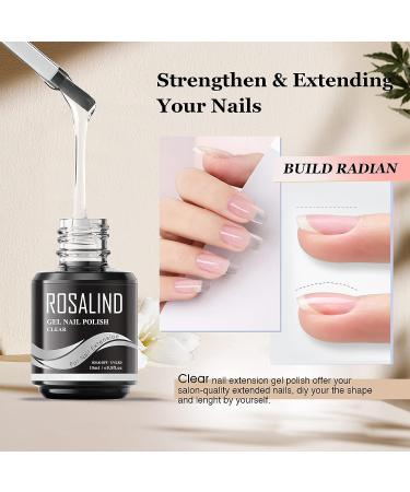 ROSALIND 15ML Clear Gel Nail Extension Builder - Quick Hard Gel Strengthener for Easter Nail Decoration - Buy Online on GoSupps.com