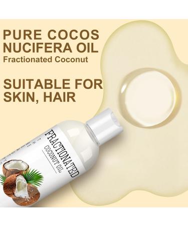 Fractionated Coconut Oil for Skin & Hair - 100% Pure Cocos Nucifera Vegan Massage Oil & DIY Carrier Oil - 7.5 fl oz - Buy Online on GoSupps.com