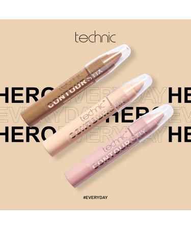 Buy Technic Contour Stix Creme Contour Abbey - 3-Pack Contour Cover & Highlighter for Easy Facial Shaping & Defining | Ultra-Creamy Formula - Buy Online on GoSupps.com