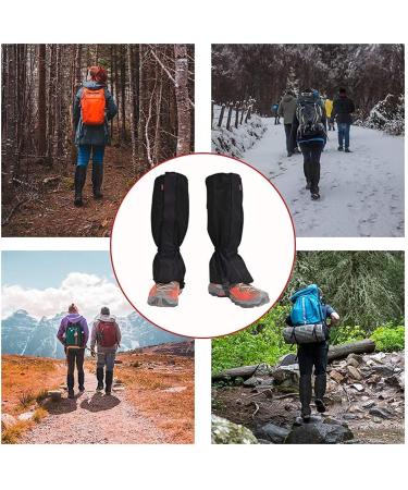 Zhongtou Waterproof Gaiters for Men | 45cm Snow & Rain Protection | Velcro Fastener for Hiking Hunting & Cycling | Black Outdoor Gear - Buy Online on GoSupps.com
