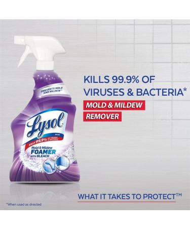 Lysol Mold & Mildew Foamer w. Bleach, Bathroom Cleaner Spray, 32oz (Pack of 2) - Buy Online on GoSupps.com