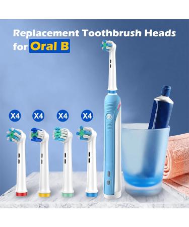16 Pack Replacement Toothbrush Heads for Oral B Braun Electric Toothbrushes - Compatible with Oral-B 7000/Pro 1000/9600/500/3000/8000 - Professional Toothbrush Heads Refill - Buy Online on GoSupps.com