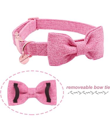 Dogwong Pink Dog Collar with Removable Fly - Adjustable Comfortable & Stylish Pet Collar for Small to Medium Dogs - Perfect Gift for Girls & Boys (Pack of 1) - Buy Online on GoSupps.com