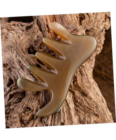Gogogme Acupuncture Gua Sha Comb - Ox Horn Massage Tool for Body & Scalp Scrubs | International Shipping Available - Buy Online on GoSupps.com